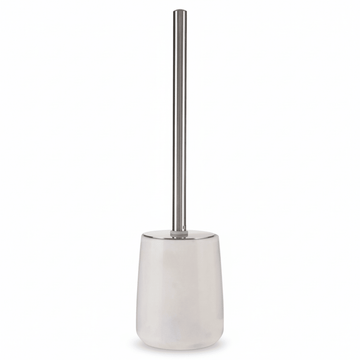 Abaska Off White Marble And Stainless Steel Toilet Brush