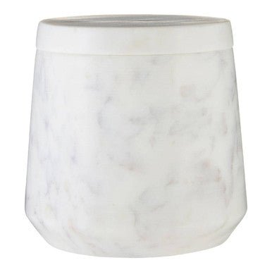 Abaska Off White Marble Cotton Jar