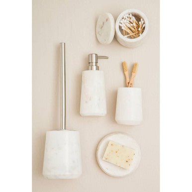 Abaska Off White Marble Tumbler