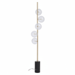 Abira Five Bulb Black Marble Base Floor Lamp