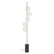 Abira Five Bulb Black Marble Base Floor Lamp