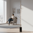 Abira Five Bulb Black Marble Base Floor Lamp