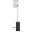 Abira Five Bulb Black Marble Base Floor Lamp