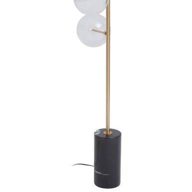 Abira Five Bulb Black Marble Base Floor Lamp