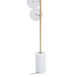 Abira Five Bulb White Marble Base Floor Lamp