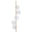 Abira Five Bulb White Marble Base Floor Lamp