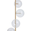 Abira Five Bulb White Marble Base Floor Lamp