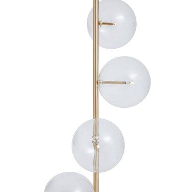 Abira Five Bulb White Marble Base Floor Lamp
