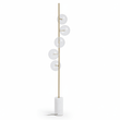 Abira Five Bulb White Marble Base Floor Lamp