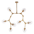 Abira Light Gold 8 Arm Pendant Lamp