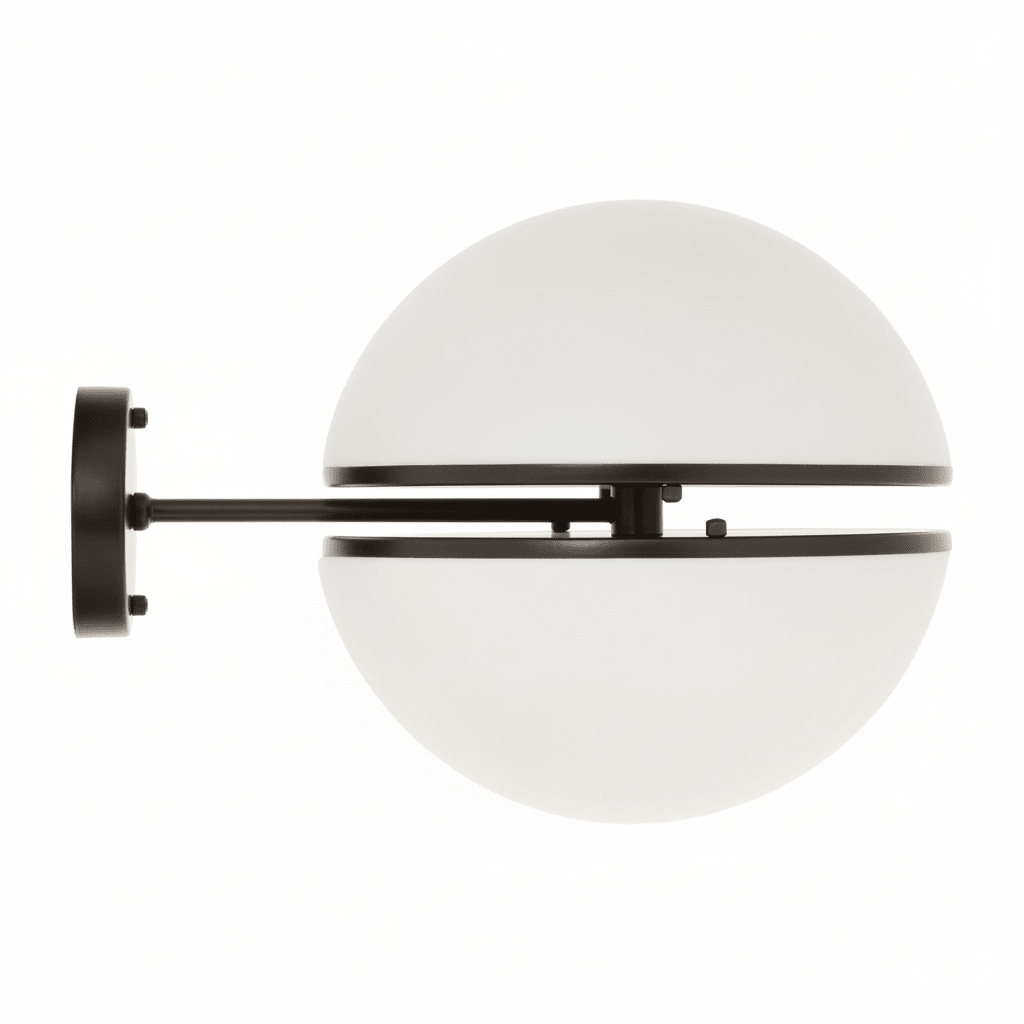 Abira Matte Black Ball Wall Light