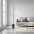 Abira Nickel And Black Marble Floor Lamp