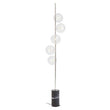 Abira Nickel And Black Marble Floor Lamp