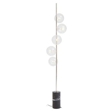 Abira Nickel And Black Marble Floor Lamp