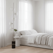 Abira Nickel And Black Marble Floor Lamp