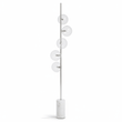 Abira Nickel And White Marble Floor Lamp