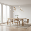 Abira Light Gold 8 Arm Pendant Lamp
