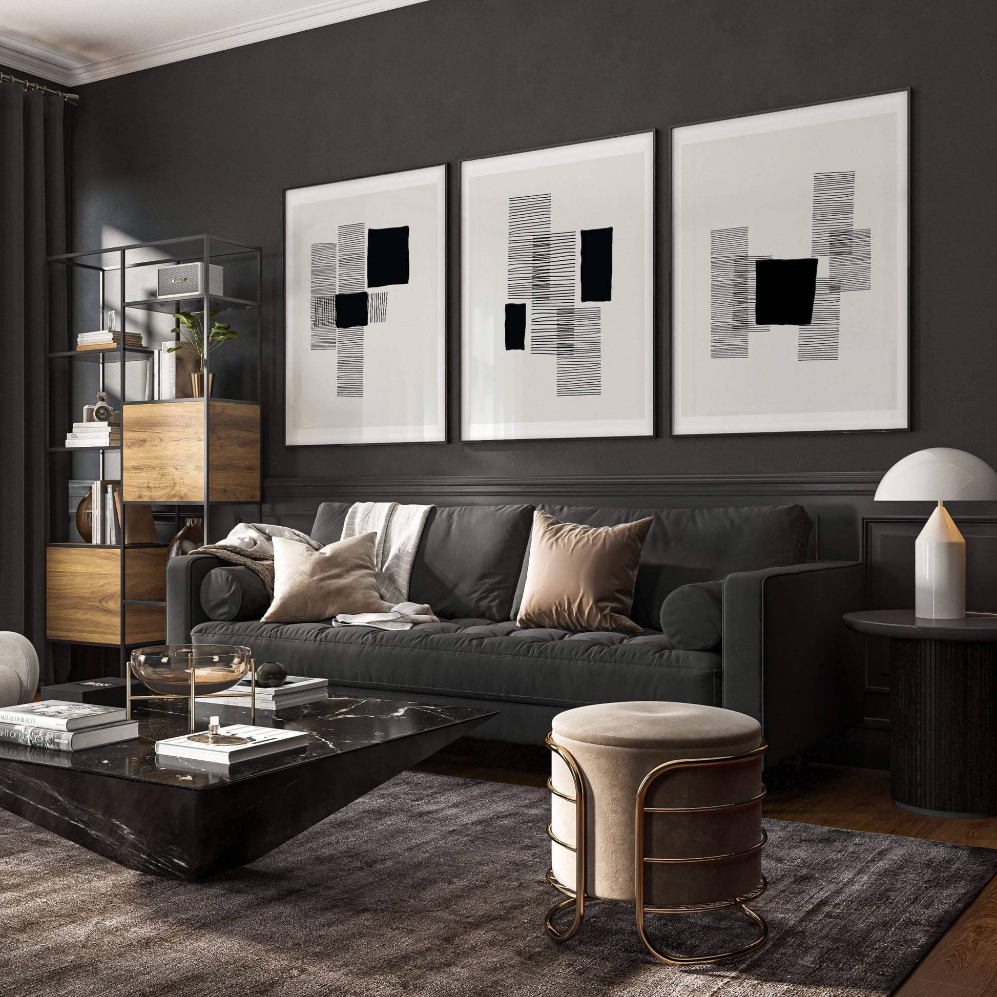 Abstract Art Painting | Set of 3 Abstract Wall art Prints