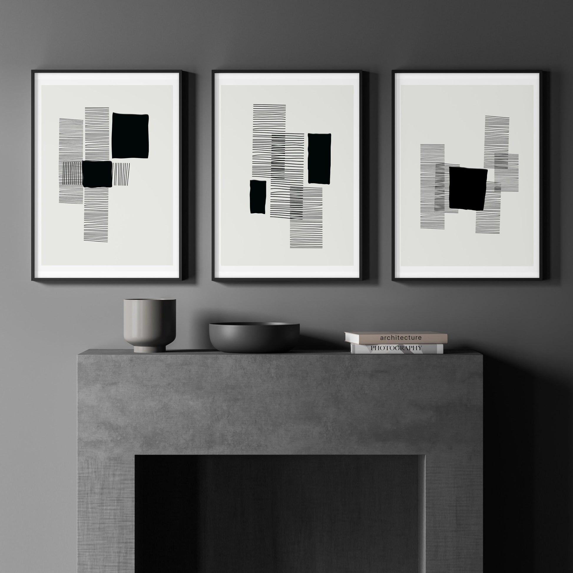 Abstract Art Painting | Set of 3 Abstract Wall art Prints