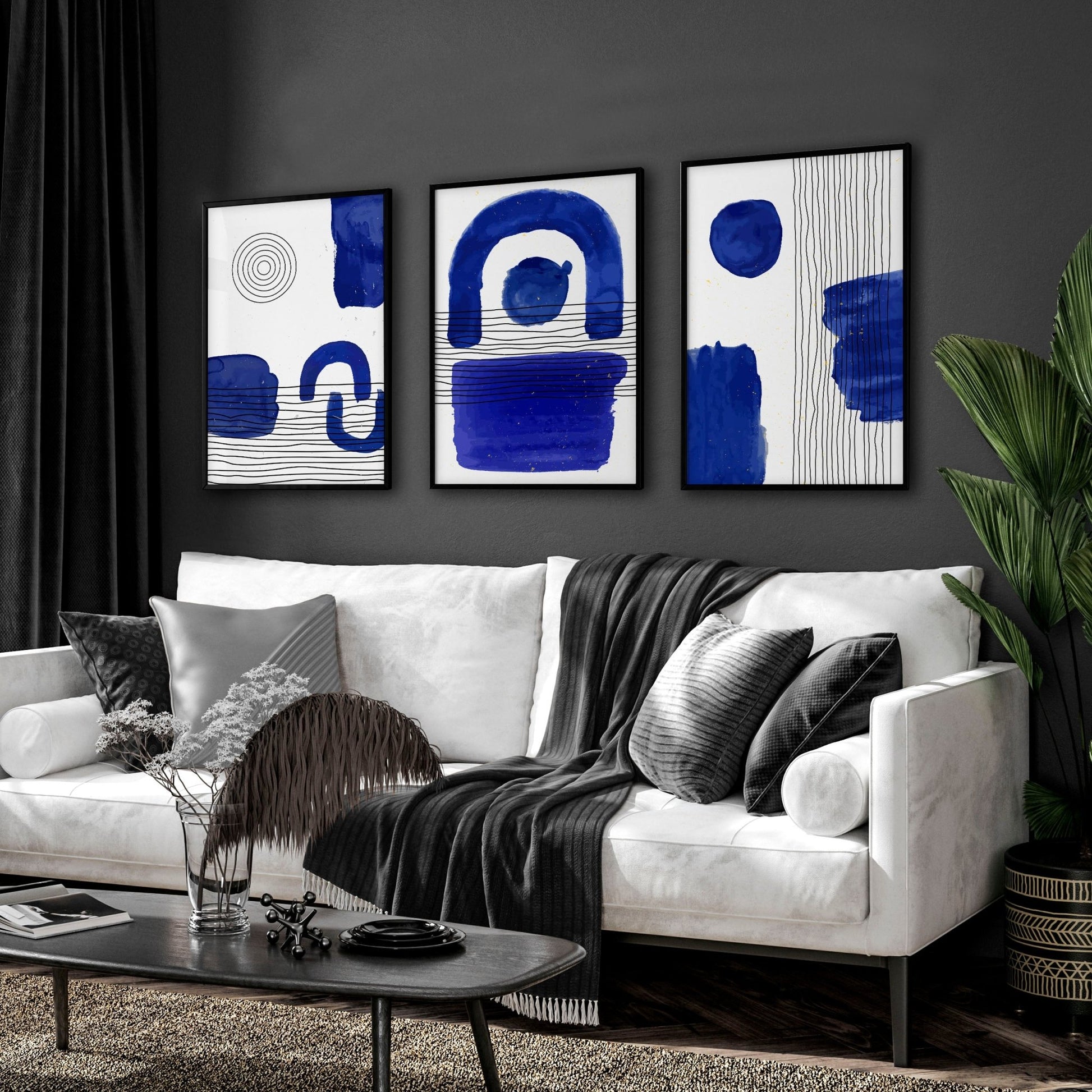 Abstract Art Wall Art | Set of 3 Abstract Wall art Prints