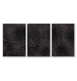 Abstract Artwork Dark Topographic Wave Wall Art Prints | Set of 3