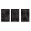 Abstract Artwork Dark Topographic Wave Wall Art Prints | Set of 3