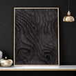 Abstract Artwork Dark Topographic Wave wall art — piece 2 of 3 in the set