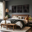 Abstract Artwork Dark Topographic Wave wall art displayed on a wall in a styled room — view 4