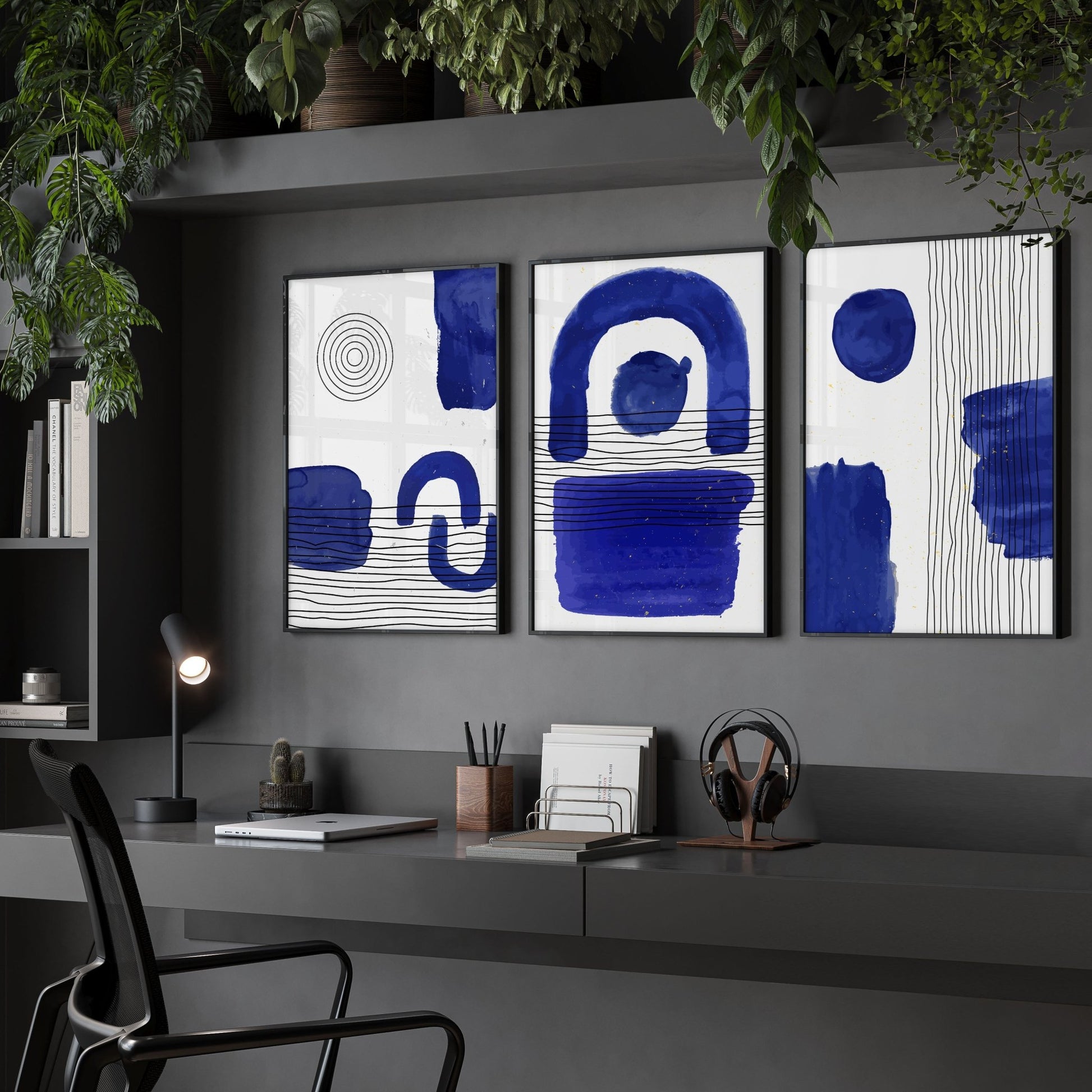 Abstract Framed Wall Art | Set of 3 Abstract Wall art Prints