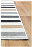 Abstract Multicolour Stripe Rug | R469A