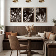 Abstract Nature Art Botanical Mink Botanical Wildflower & Leaf wall art displayed on a wall in a styled room — view 3