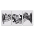 Abstract Painting Art wall art Charcoal Flowing Textured Wave as a wrapped canvas