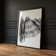 Abstract Painting Art Print Charcoal Flowing Textured Wave | Set of 3