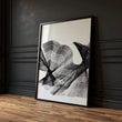Abstract Painting Art wall art Charcoal Flowing Textured Wave — piece 1 of 3 in the set