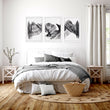Abstract Painting Art wall art Charcoal Flowing Textured Wave displayed on a wall in a styled room — view 7