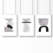 Abstract Painting Black And White | Set of 3 wall art prints