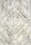 Abstract Vintage Cream & Grey Rug | D176A