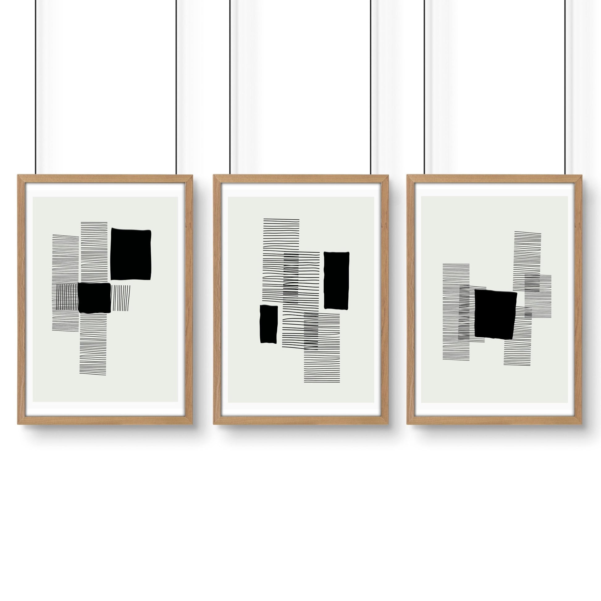 Abstract Wall Art For Bedroom | Set of 3 Abstract Wall art Prints