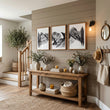 Abstract Wall Art Charcoal Flowing Forms Minimalist Art wall art displayed on a wall in a styled room — view 6