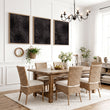 Abstract Wall Art Paintings Dark Charcoal Topographic Wave Texture displayed on a wall in a styled room — view 3