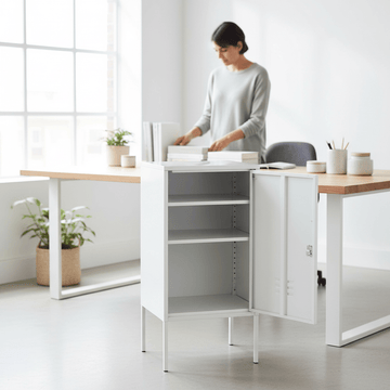 Academy One Door White Cabinet