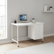 Academy Three Drawer White Desk