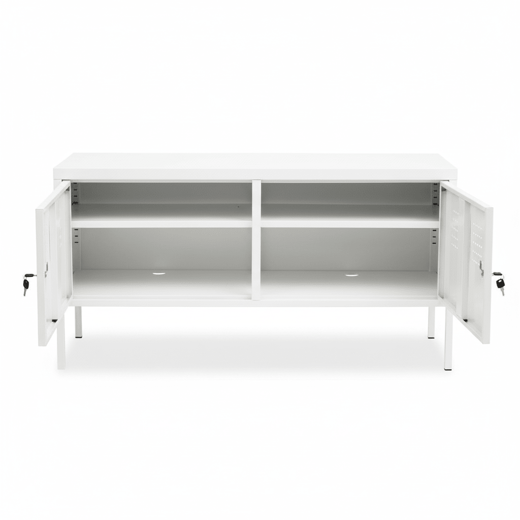 Academy Two Door White Locker Cabinet