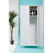 Academy White Two Door Locker Style Wardrobe