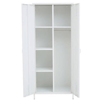 Academy White Two Door Locker Style Wardrobe
