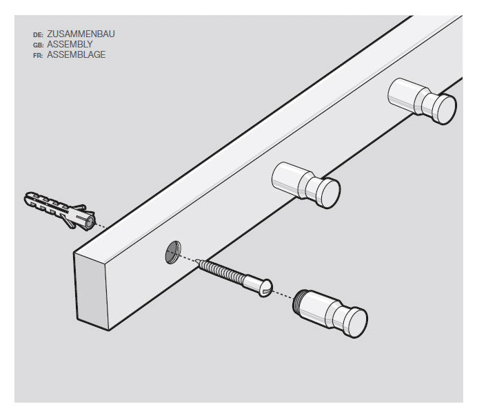 Accolo Premium Stainless Steel Wall Coat Rack