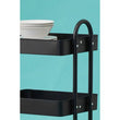 Acero Three Tier Black Metal Trolley