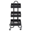 Acero Three Tier Black Metal Trolley