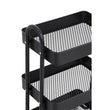 Acero Three Tier Black Metal Trolley