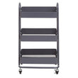Acero Three Tier Grey Metal Trolley